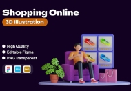 网上购物 3D 图