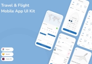旅行和航班预订移动应用程序 UI 套件