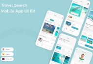 旅游搜索移动应用程序 UI 套件