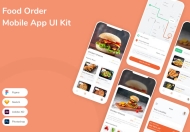 食品订单移动应用程序 UI 工具包