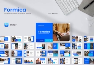 Formica – 企业主题蓝色演讲 Keynote模板