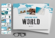 旅行社宣传册 InDesign模板