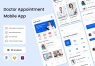 健康 – 预约医生手机应用程序 UI 套件