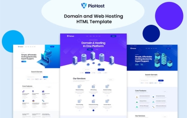 Piohost – 域名和网站托管 HTML5 模板