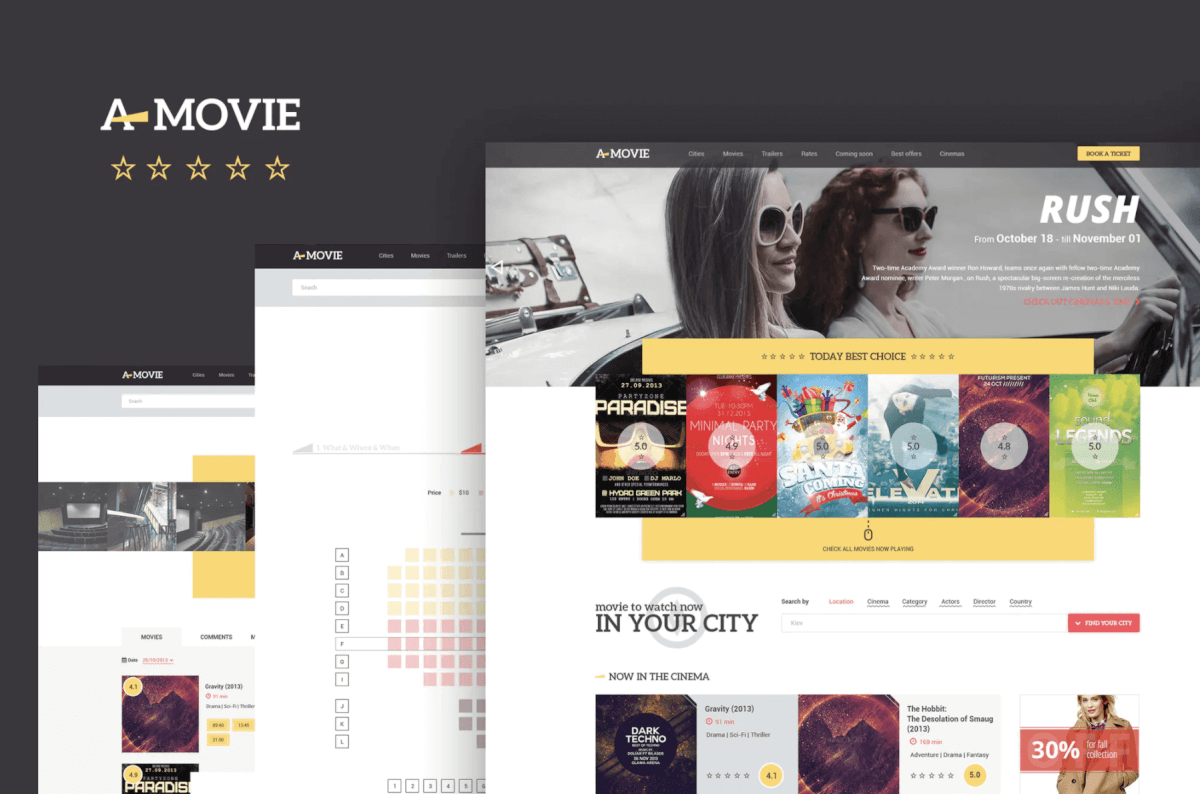 A.Movie-电影/电影HTML更少模板