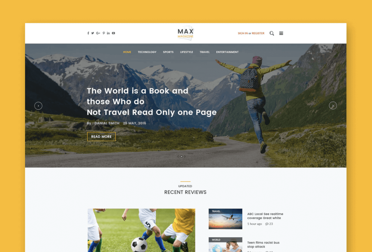 Max Magazine-新闻和博客HTML模板