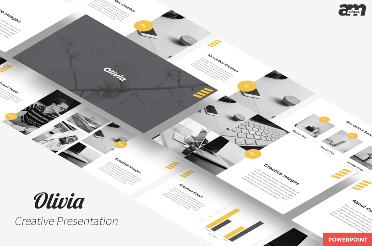 奥利维亚-创意PowerPoint模板