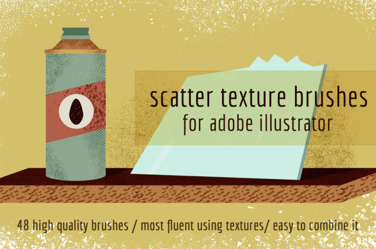 适用于Adobe Illustrator的散布纹理笔刷