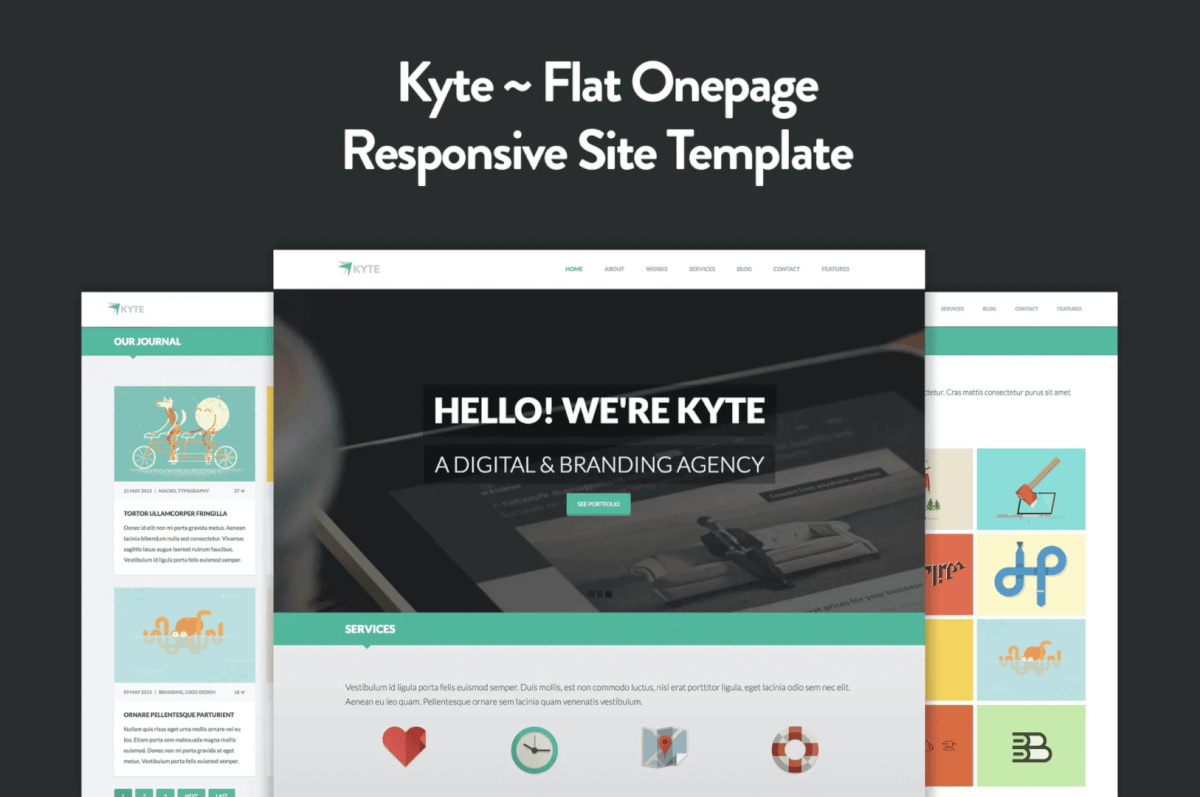 Kyte-平面单页响应HTML5模板