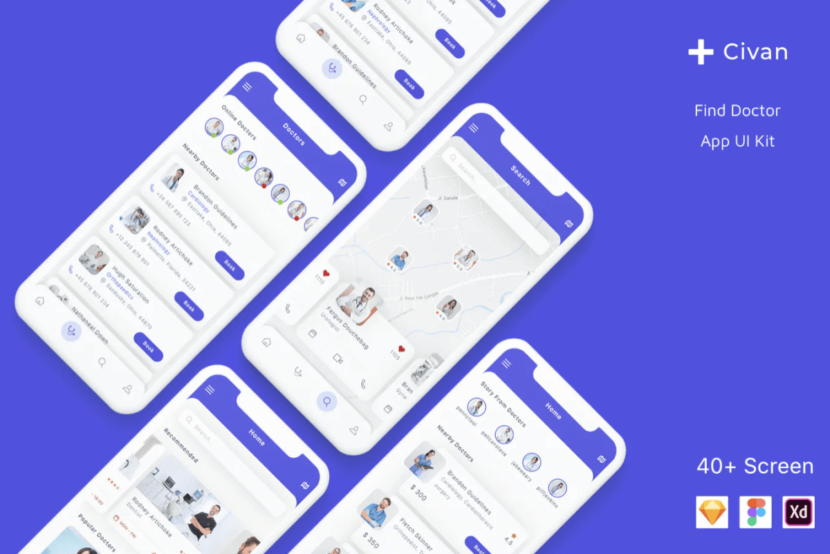Civan-查找医生应用UI模板套件