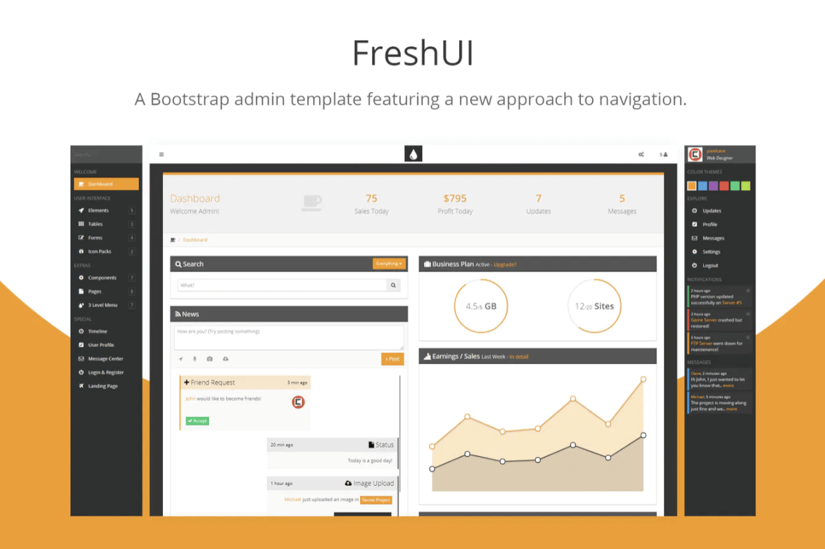 FreshUI-引导程序管理模板