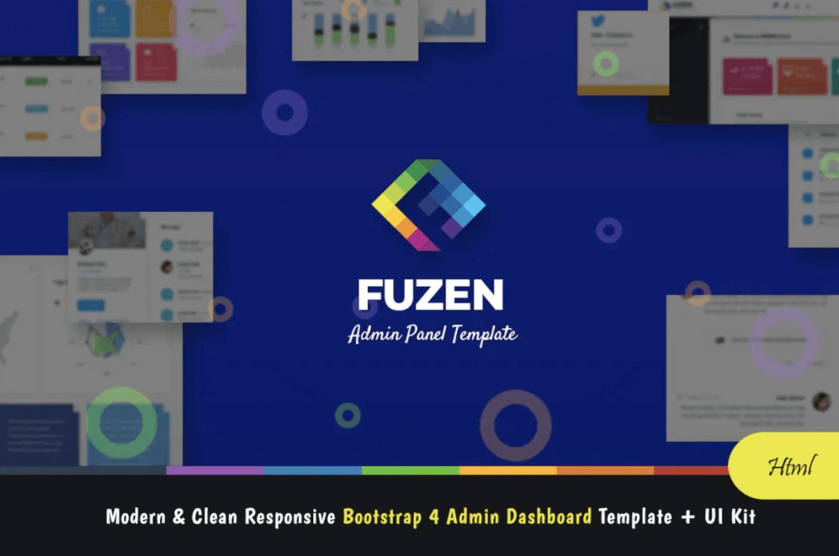 Fuzen-Bootstrap 4管理模板+ UI套件