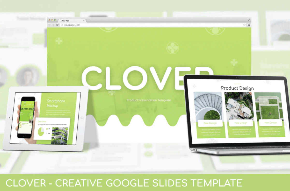 Clover-Google创意幻灯片模板
