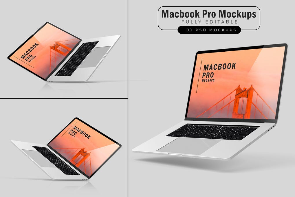 Macbook Pro样机V.3 苹果电脑样机展示下载