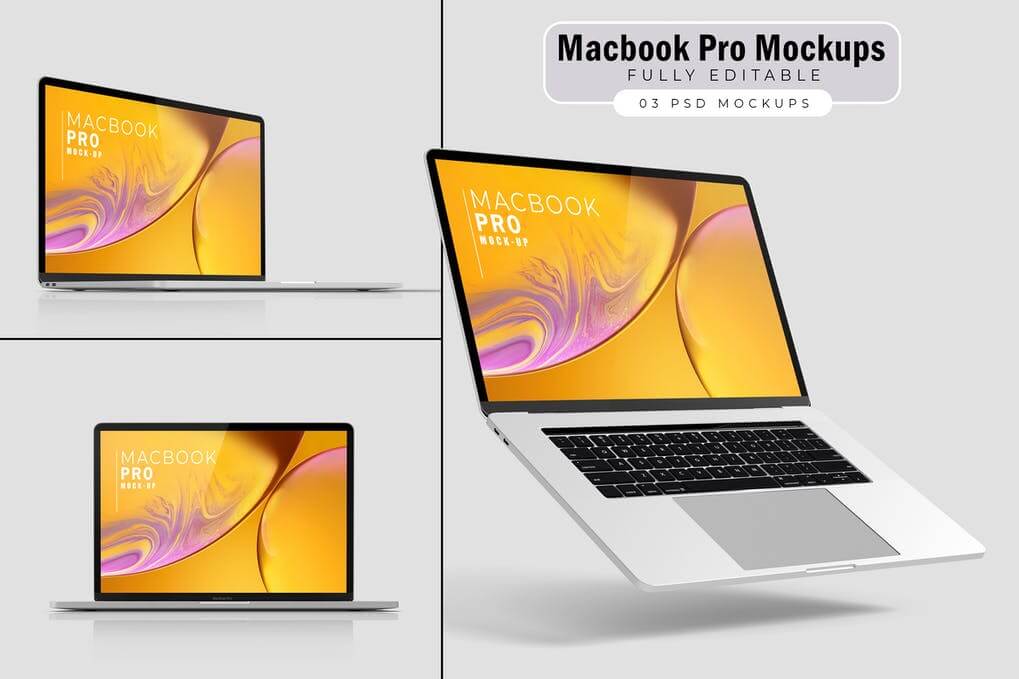 Macbook Pro样机V.4 苹果笔记本样机展示下载