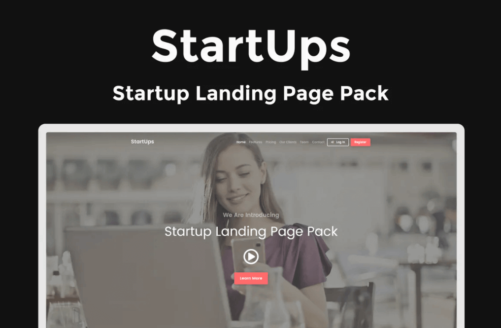 Startups-启动登录页面网页html模板