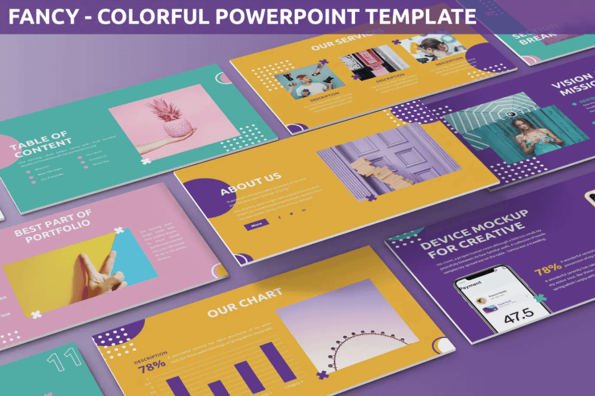 花式-彩色PowerPoint模板