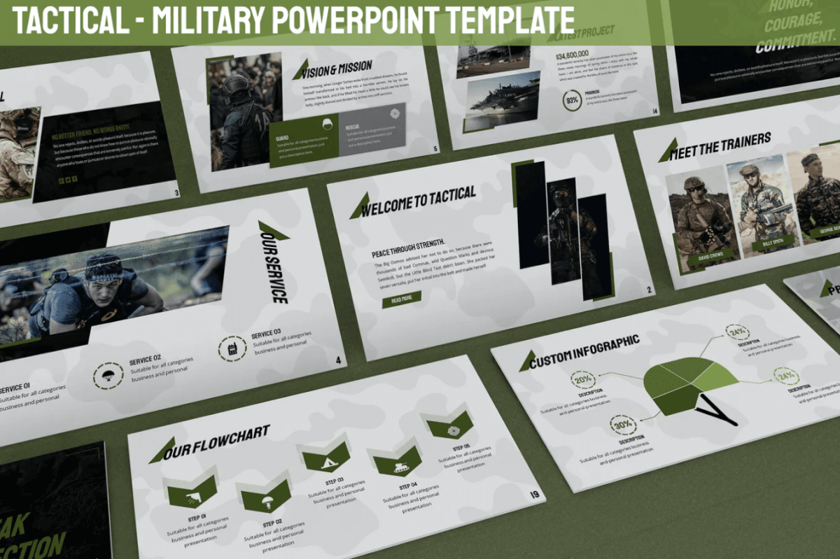 战术-军事PowerPoint模板