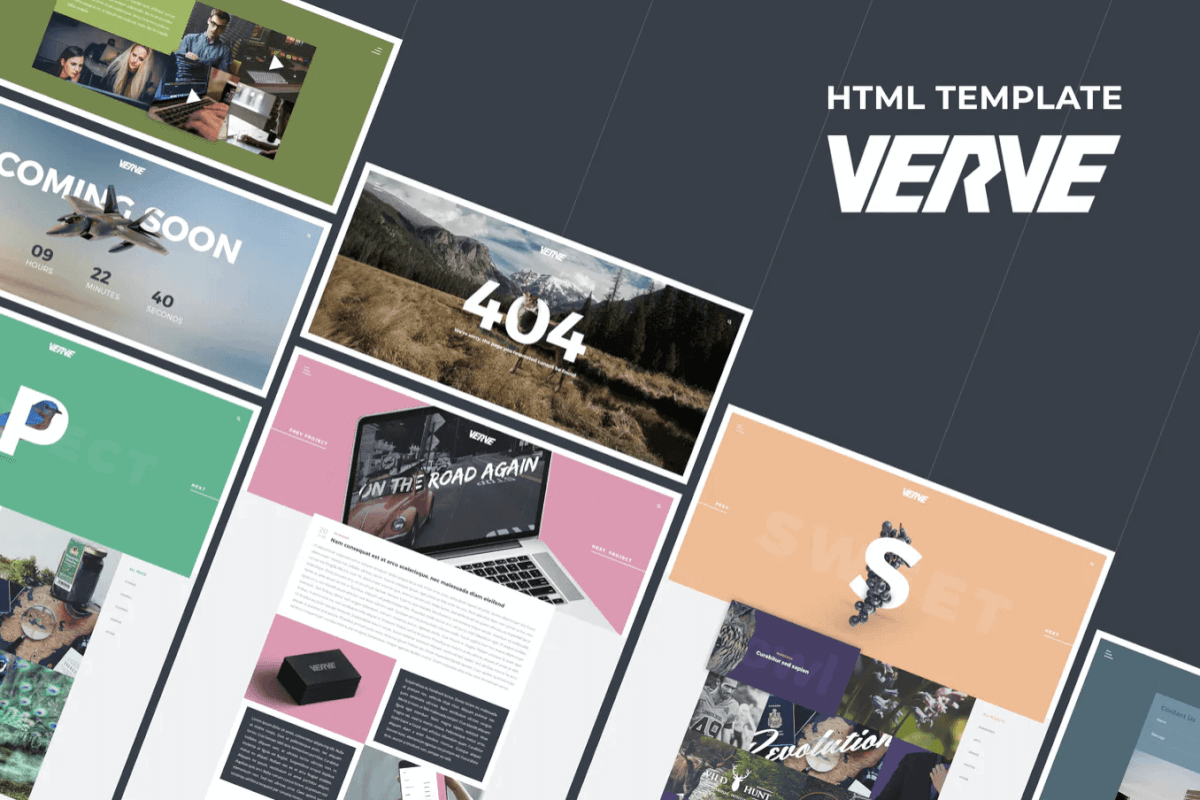 Verve-代理商和投资组合网页HTML模板