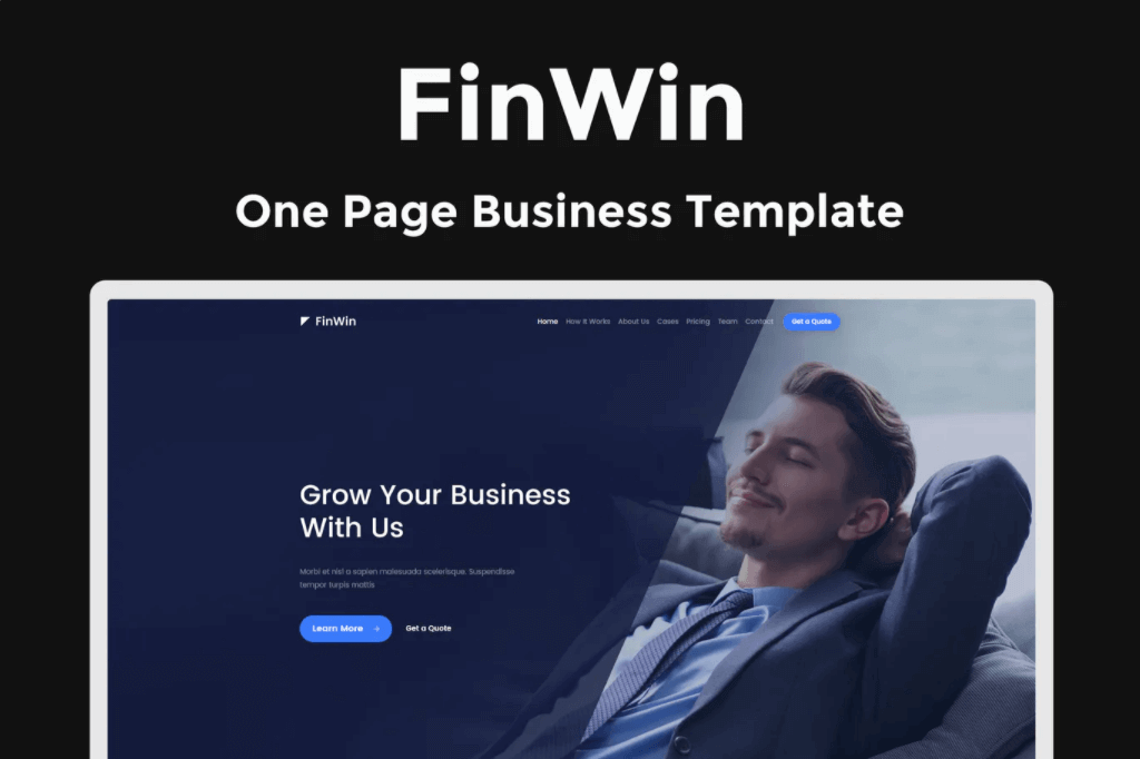 FinWin-一页企业财务网站html模板