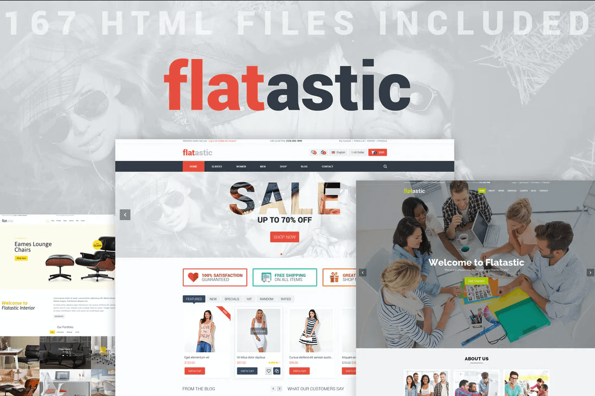 Flatastic-多功能电商网站HTML模板