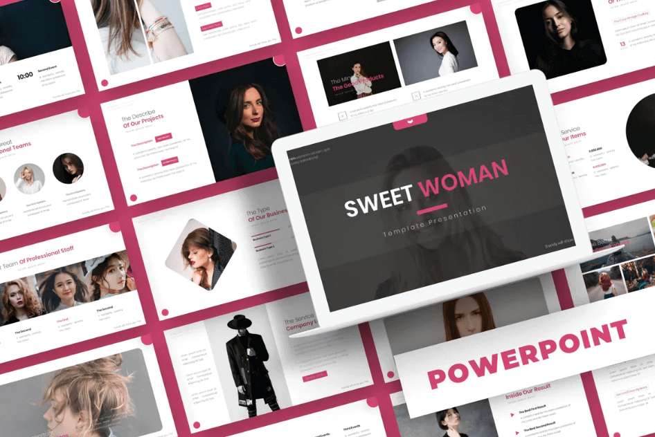 甜蜜的女人-PowerPoint模板