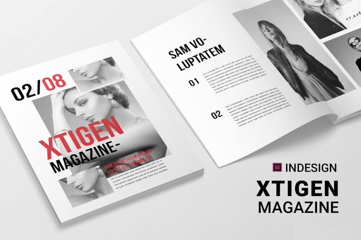 Xtigen | 杂志排版版式设计模板下载