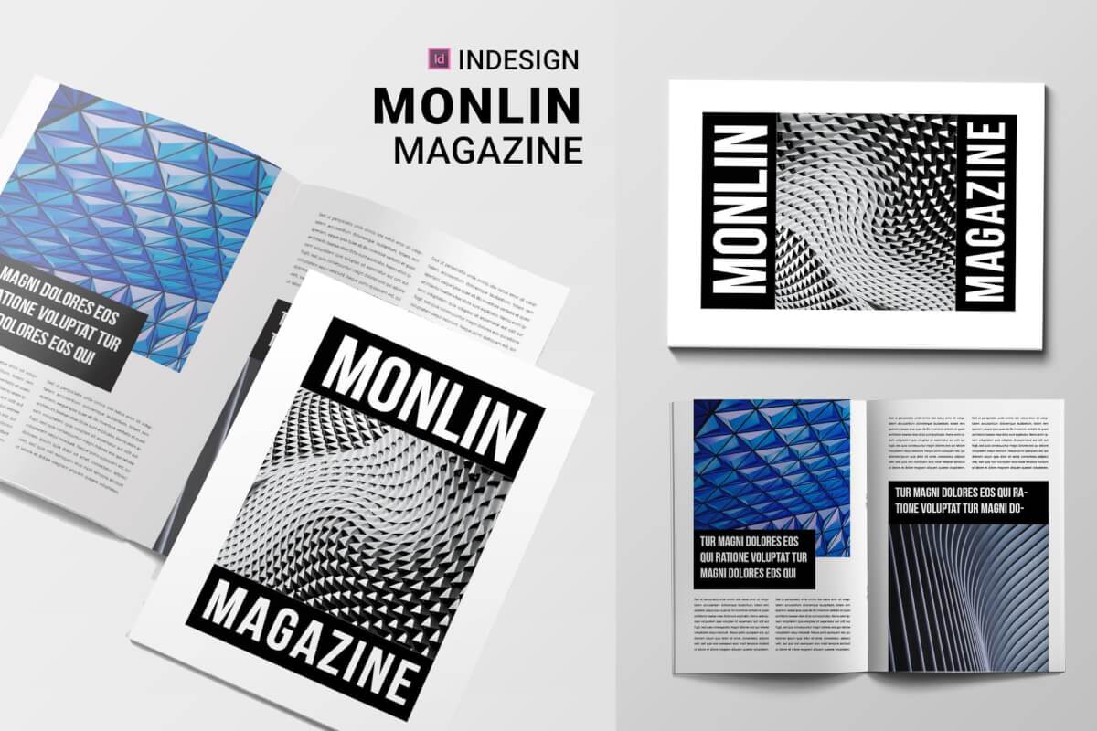 Monlin | 杂志排版版式设计模板下载