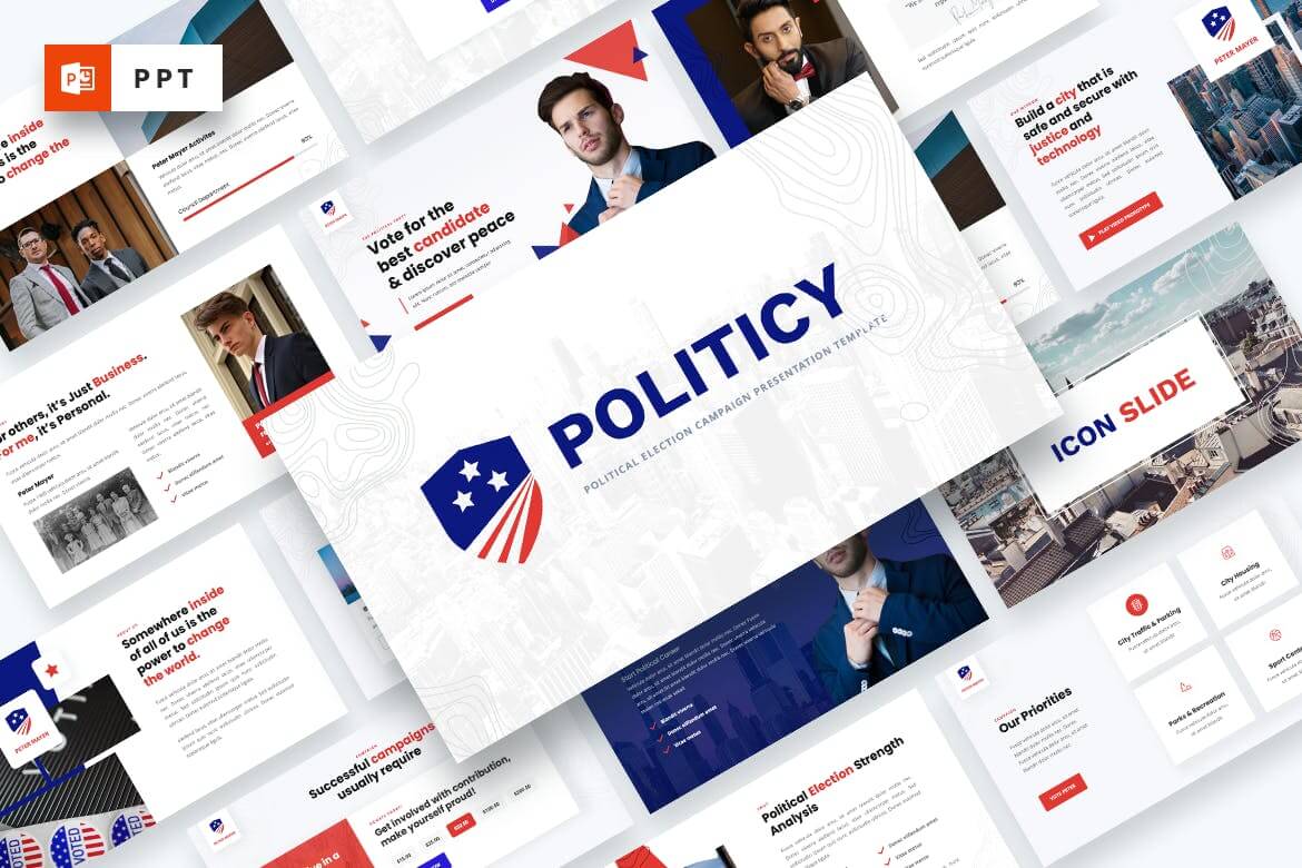 政治-政治选举PowerPoint模板
