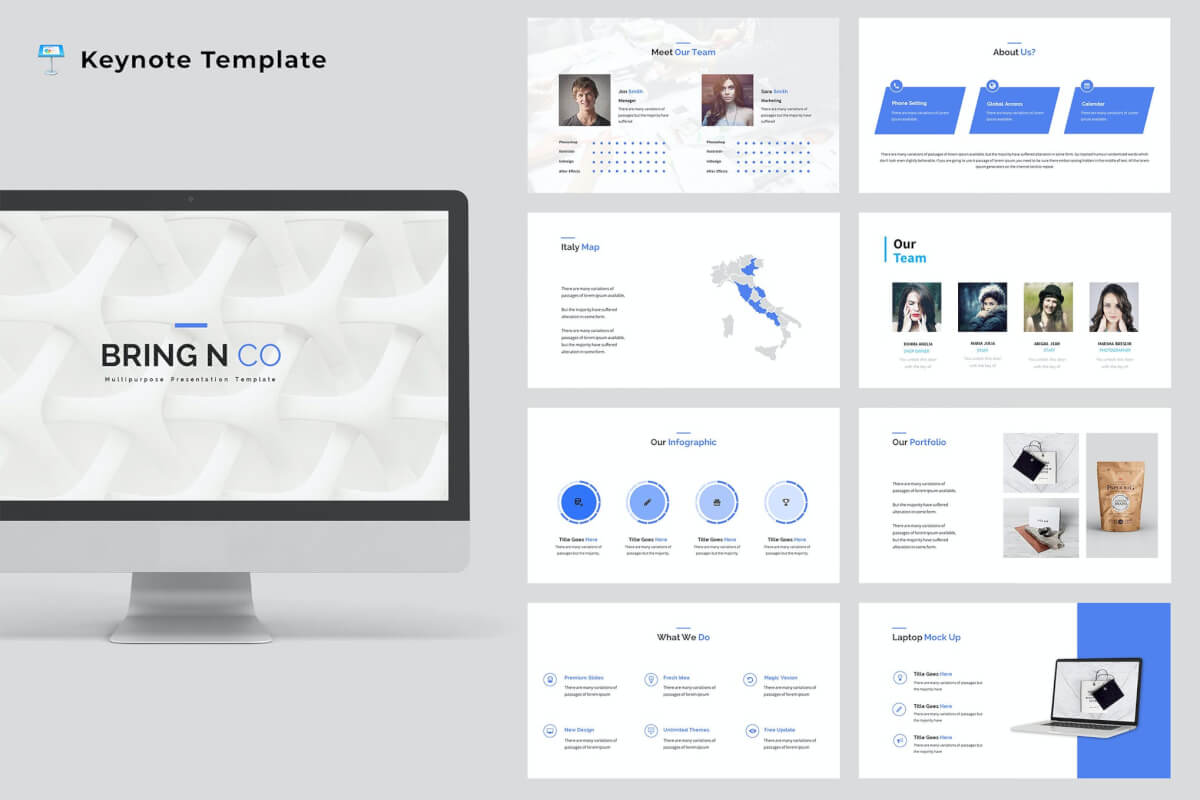 Bring N Co-企业主题演讲模板Keynote模板下载