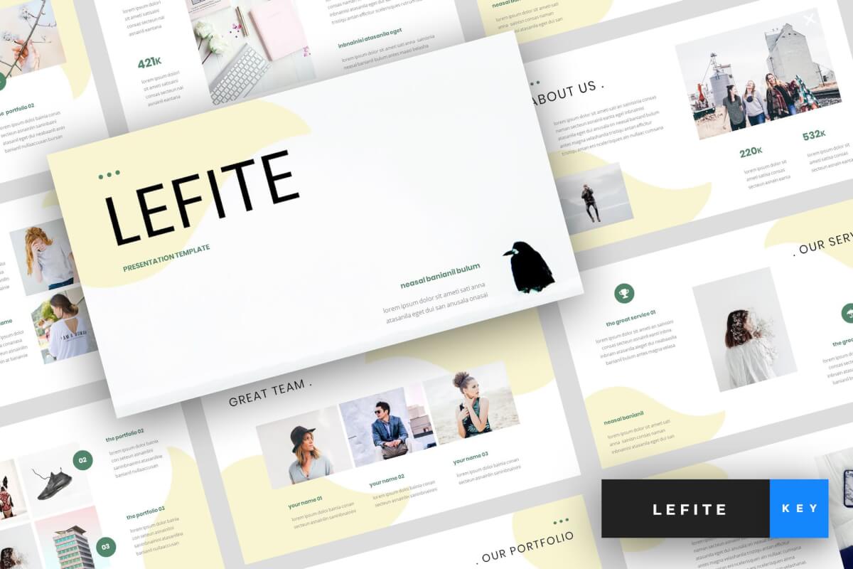 Lefite-杂志主题演讲模板Keynote模板下载
