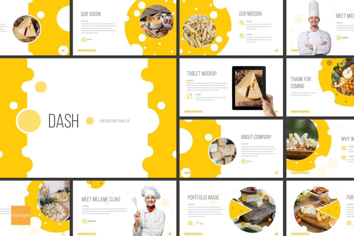 Dash-餐厅Google幻灯片模板