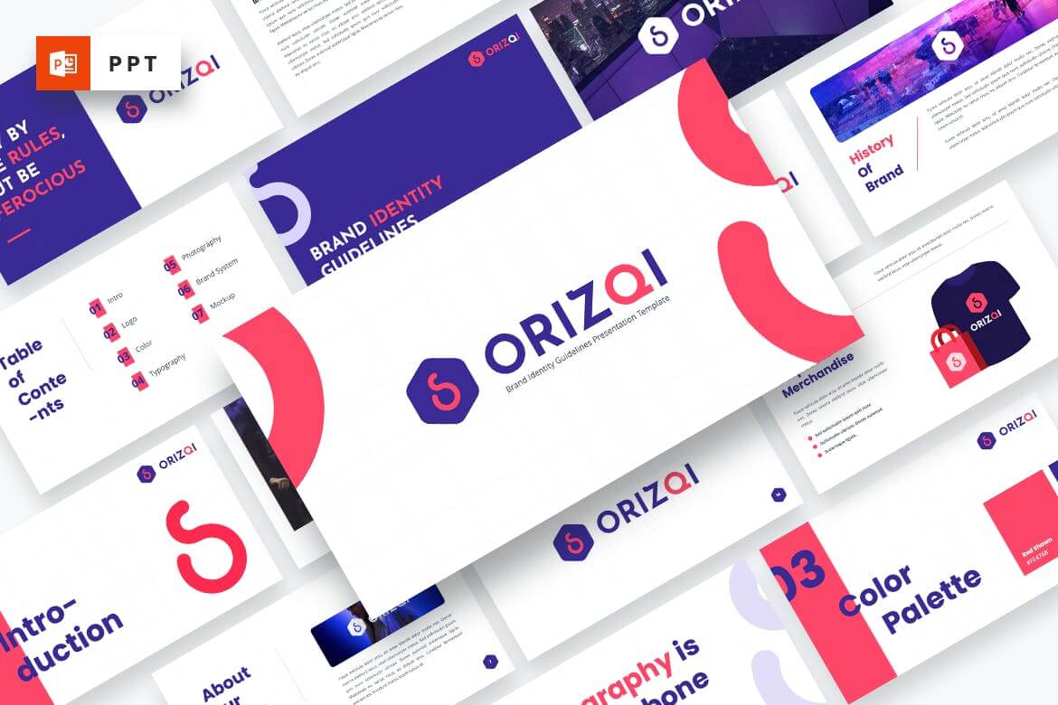 Orizqi-品牌识别PowerPoint模板
