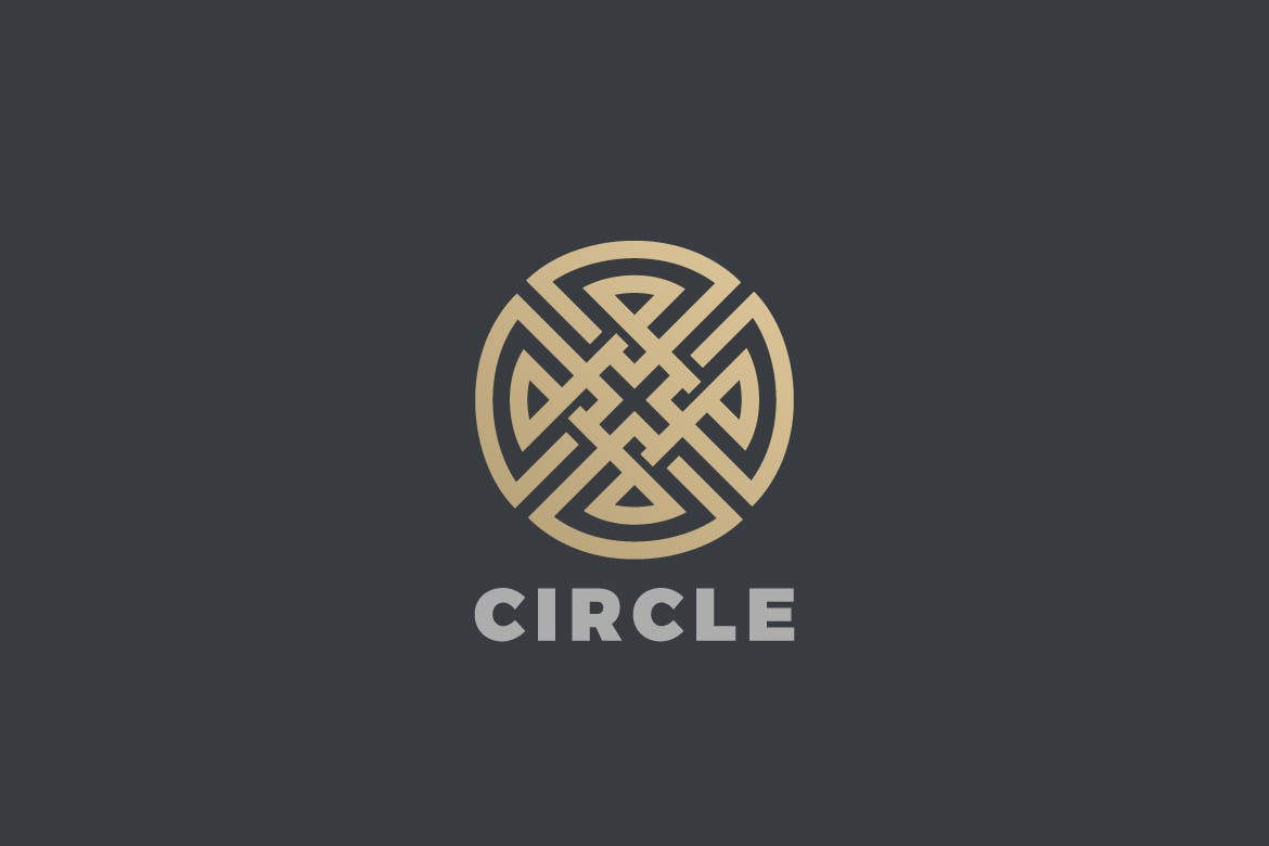 徽标圈交叉无限循环迷宫迷宫logo