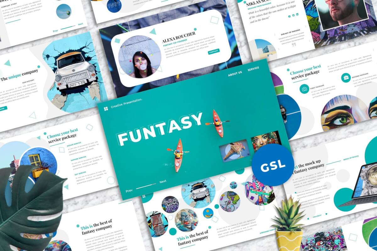 Funtasy –创意企业Googleslide模板