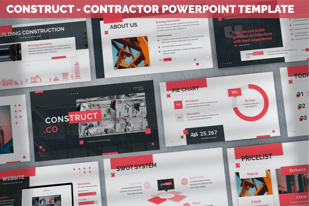 构造-承包商房地产PowerPoint模板