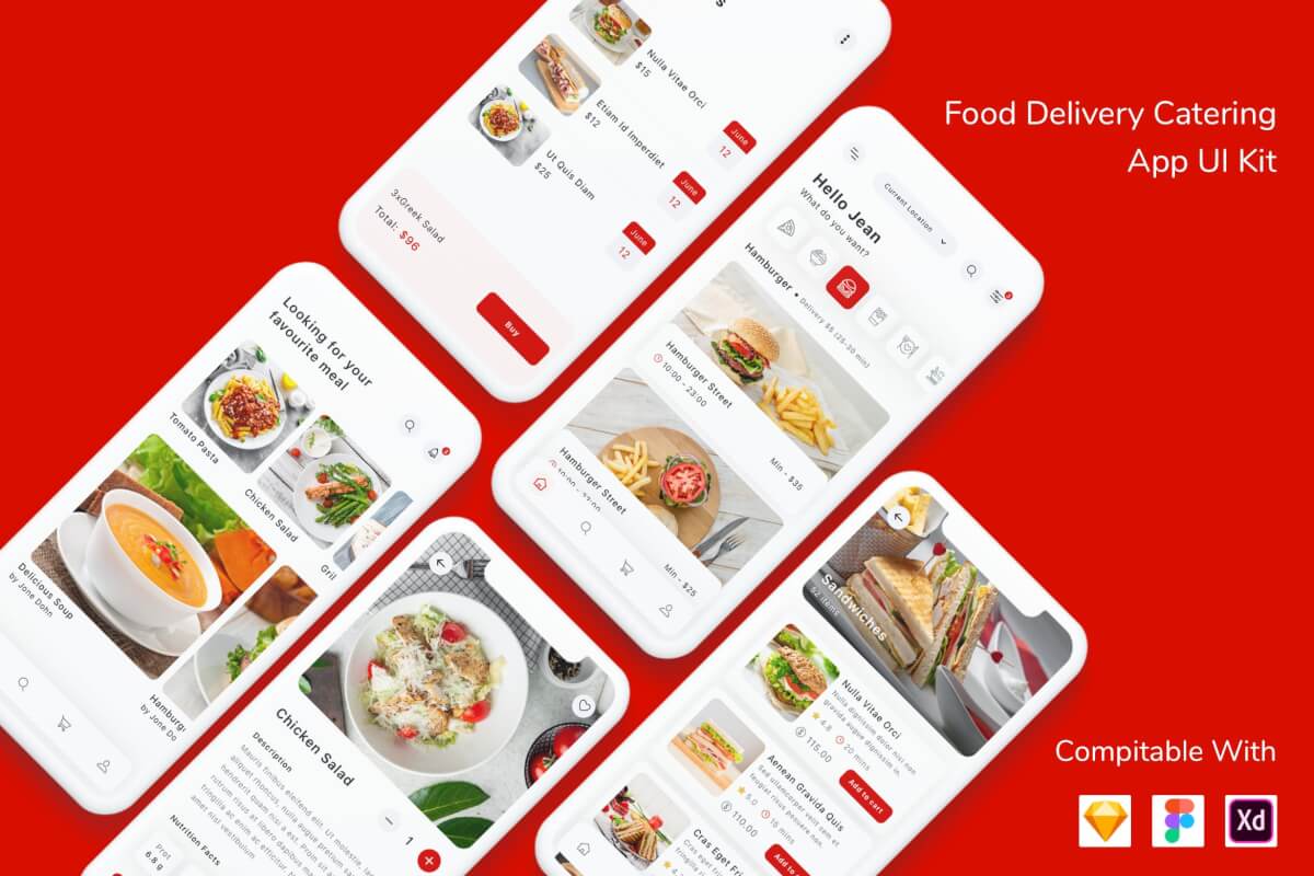送餐餐饮应用程序UI套件app模板