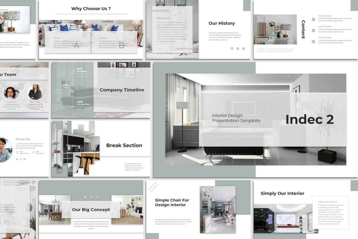 Indec 2-室内设计PowerPoint模板