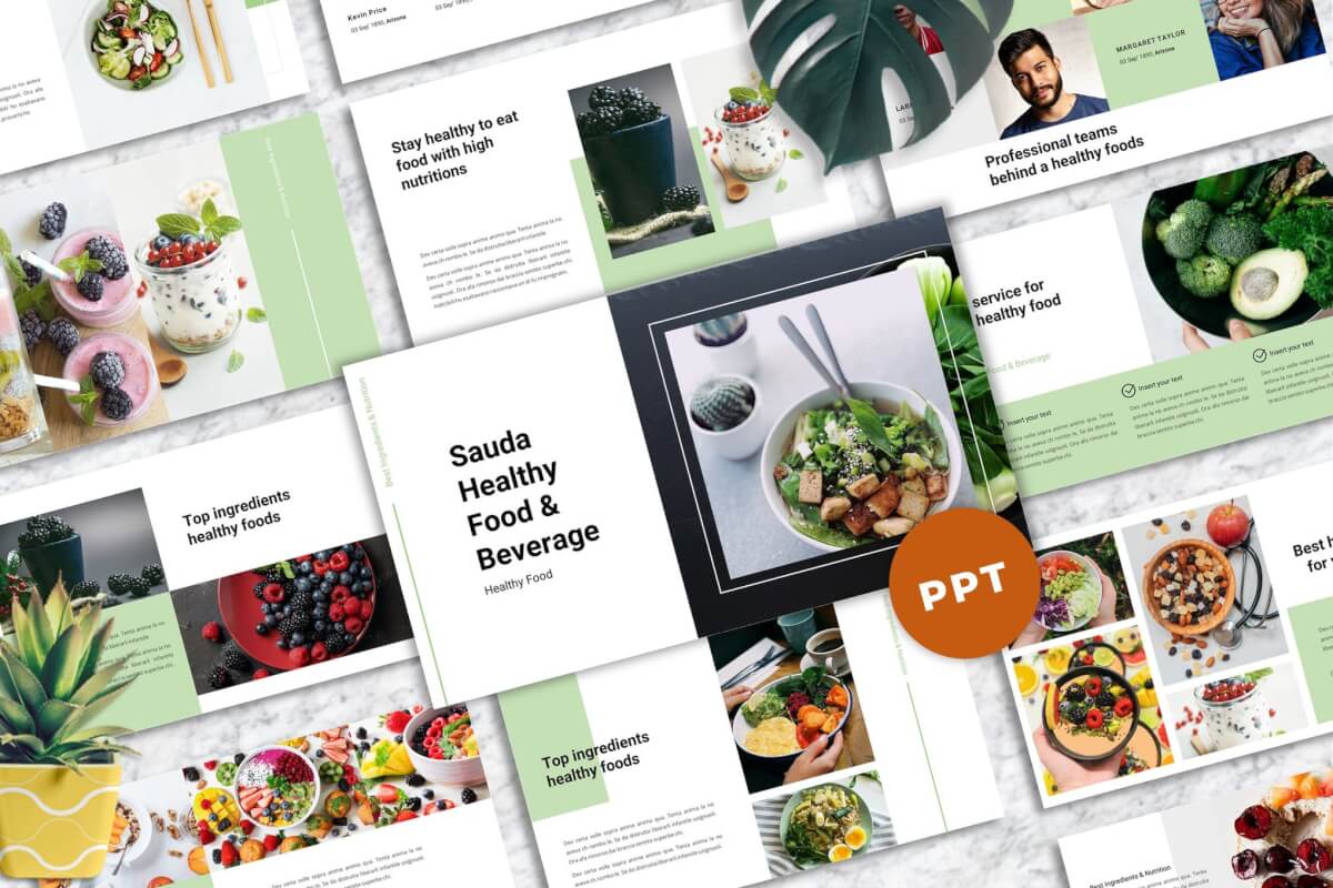 Sauda-食品和饮料PowerPoint模板