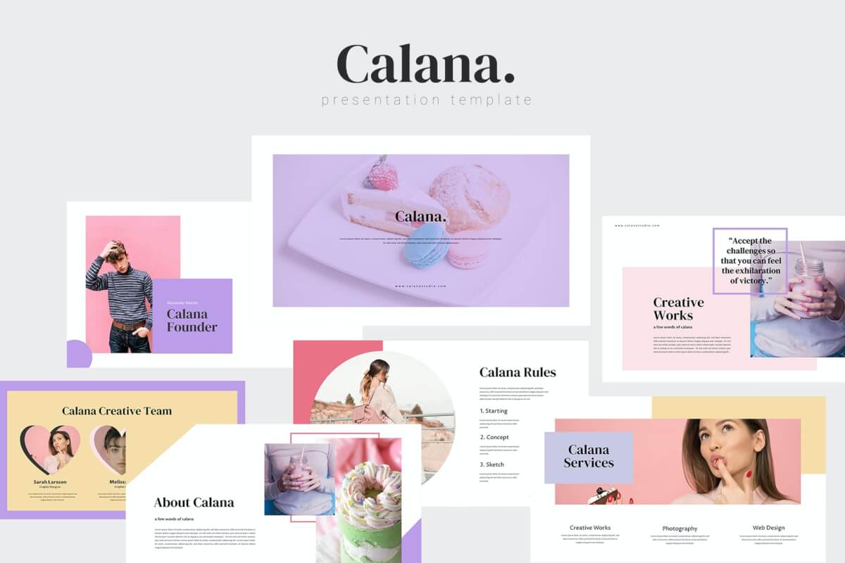 Calana-蛋糕PowerPoint模板