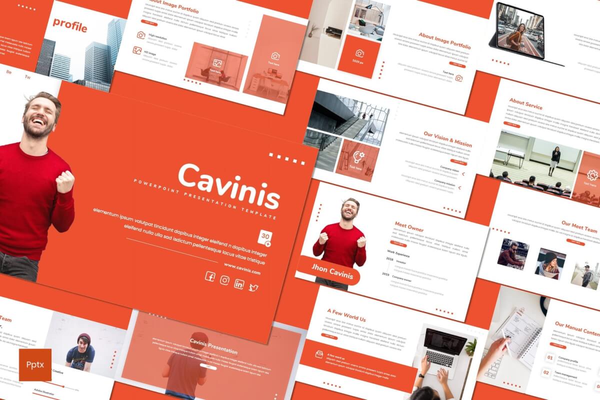Cavinis-业务PowerPoint模板