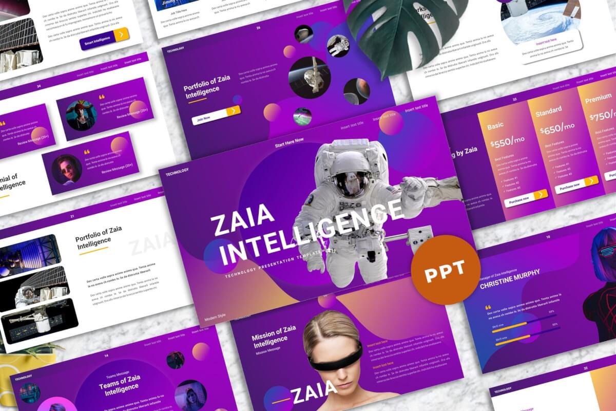 Zaia-技术PowerPoint模板