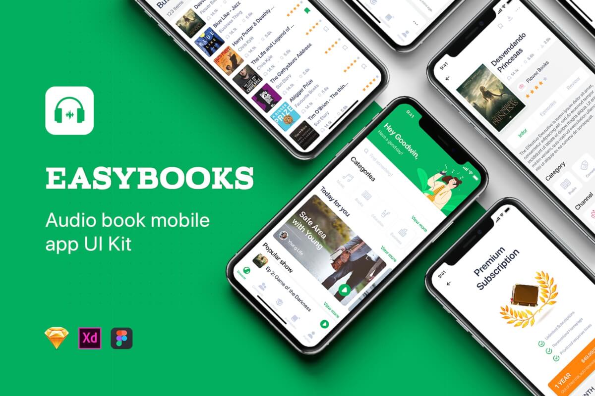Easybooks-有声书UI套件听书app设计模板