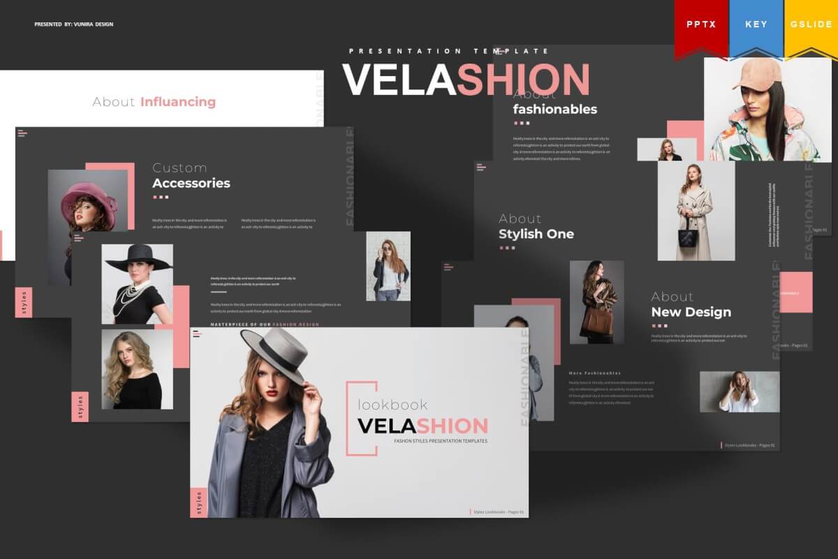 Velashion | 演示黑金keynote模板下载
