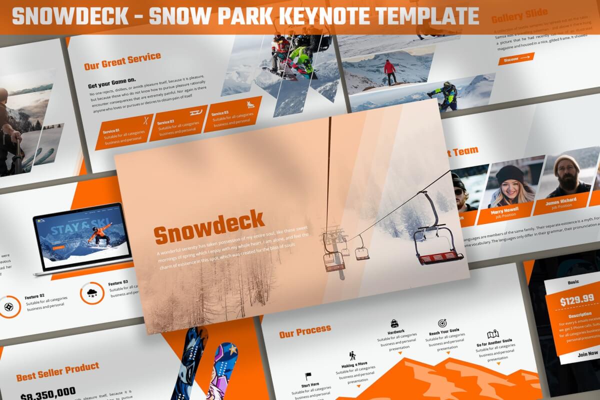 Snowdeck-雪园主题演讲keynote模板下载