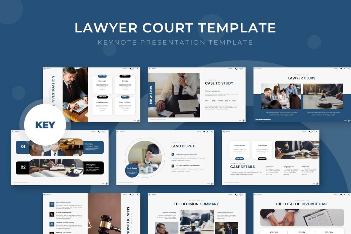 律师法院-蓝色扁平化商务团队企业介绍项目合作工作总结PPT模板