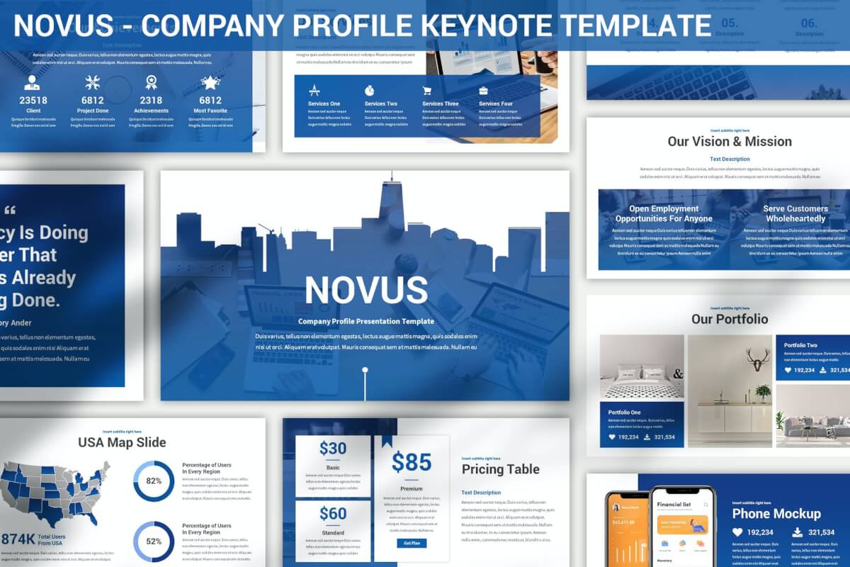 Novus-公司简介主题演讲keynote模板