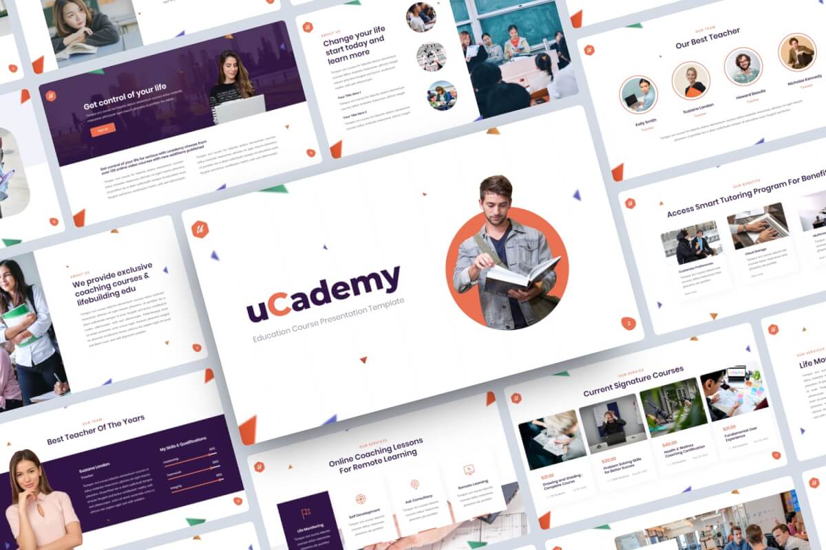uCademy-教育课程主题keynote模板下载