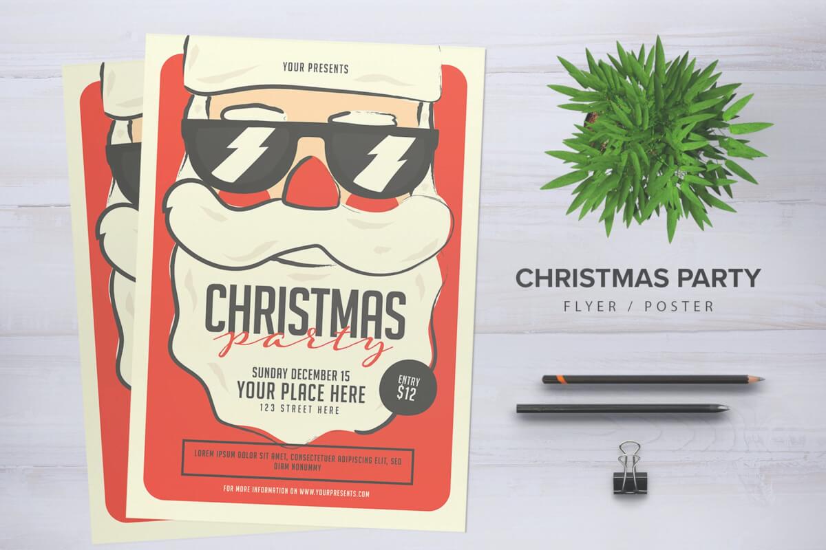 圣诞晚会传单海报设计素材下载