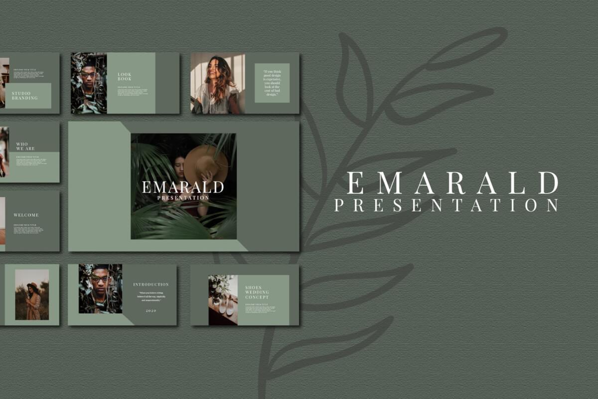 Emarald-主题演讲深色keynote模板